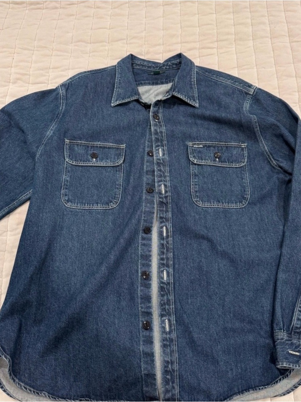 J. Crew Dark Blue Denim Button-Down Shirt